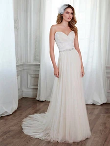 $1299💕 MAGGIE SOTTERO 💕10 PATIENCE DIAMOND WHITE NUDE CORSET WEDDING DRESS NEW - Picture 1 of 8