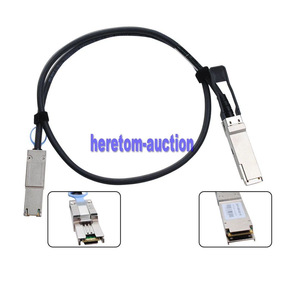 External SAS Cable QSFP SFF-8436 to Mini SAS SFF-8088 DDR Cable for NetApp 1M - Image 1 of 4