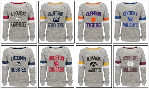 NCAA Gen2 Girls 7-16 "My City" Long sleeve Boatneck Pullover Sweatshirt Cover