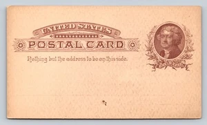 1885 UX8 Postal Card UNPOSTED Religion First Lesson Q3 M.E. Church Emmetsburg IA - Picture 1 of 3