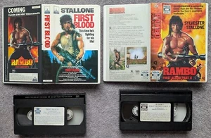 Rambo First Blood Part 1 & 2 VHS Thorn EMI Big Box Clamshell 1986 Stallone Rare - Picture 1 of 1