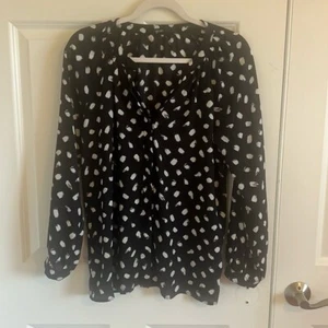Gibson schwarz-weiße Button Down Bluse Größe S - Bild 1 von 10