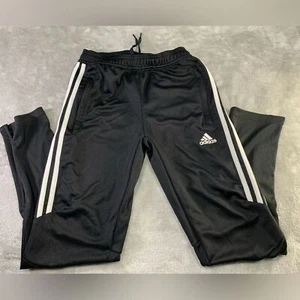 Adidas Jogger Sweatpants Youth Boys Black White Size Medium - Picture 1 of 7