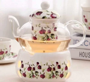 High Quality Elegant Ceramic Porcelain Teapot-Warmer-Infuser, Glass Teapot - Picture 1 of 5