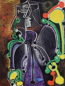 PABLO PICASSO Poster or Canvas Print "Femme Assise" - Picture 1 of 1
