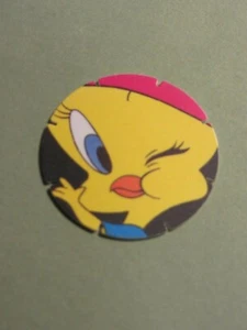1996 Looney Tunes Walkers Tazo Pogs Milkcap Slammer POG Tazos Tweety Pie #37 - Picture 1 of 2