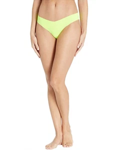 Commando L55524 Neon Yellow Solid Thong Women's Underwear Size M/L - Picture 1 of 2