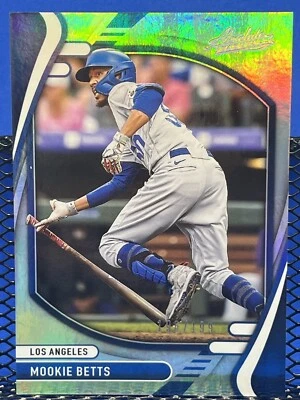 2022 Panini Absolute MOOKIE BETTS Los Angeles Dodgers 196/199 Blue Foil - Image 1 of 2