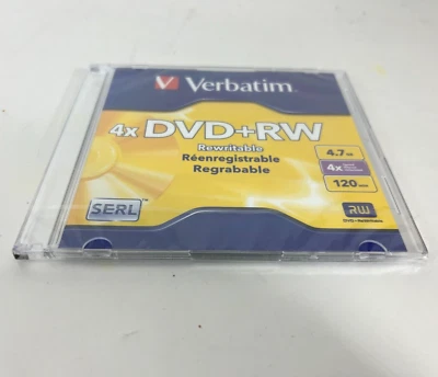 Verbatim DVD+RW 120Min 4X Write Speed 4.7GB 1 Single Jewel Case Rewritable - Image 1 of 4