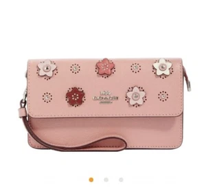 Nuevo con etiquetas Coach F91795 Cuero Grano Cruzado Apprique Margarita F91795 Rubor Claro $250 - Imagen 1 de 6
