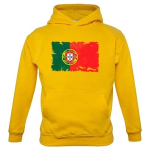 Portugal Grunge Flag - Kids Hoodie / Sweater - Portuguese Lisbon Flags World - Picture 1 of 20