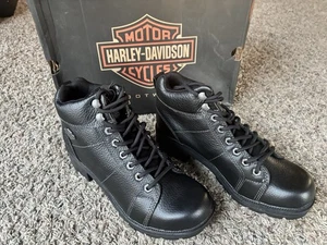 Botas de montar Harley Davidson Tyler Chukka para mujer D84280 cuero negro talla: 9,5 - Imagen 1 de 12