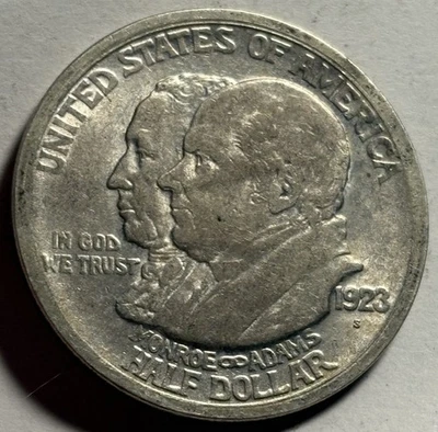 1923-S Monroe Commemorative Half Dollar — XF+ Condition Nice Luster - Image 1 of 3