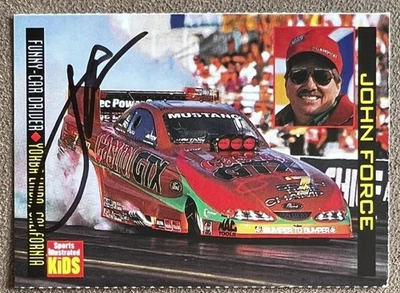 Sports Illustrated Kids 1999 autógrafo #801 John Force NASCAR firma de carreras Foto 1 de 3