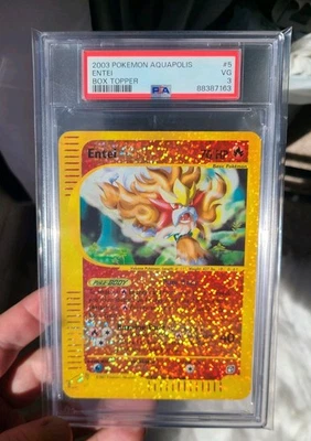 2003 Pokemon Entei Oversized Box Topper PSA 3 VG Reverse Holo Aquapolis Card #5 - Image 1 of 4
