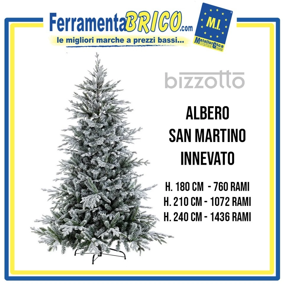 Albero di Natale S. Martino innevato H210 1072 Rami Bizzotto - 0929794