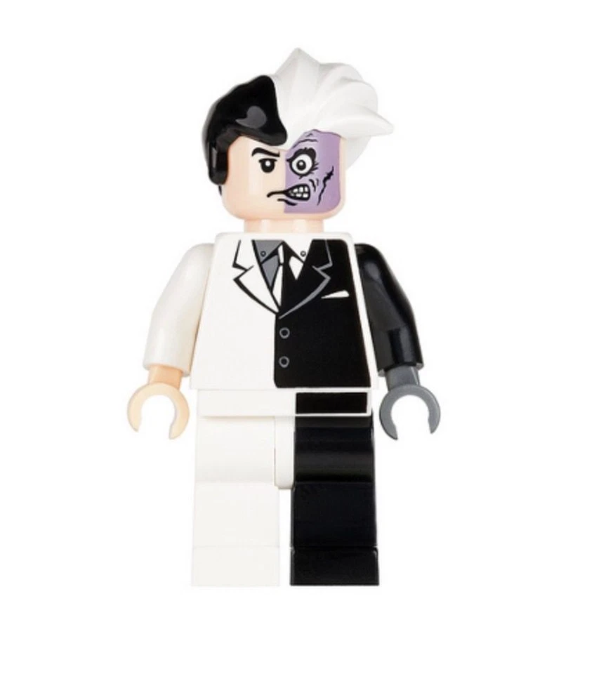 LEGO® Minifig bat004 - Two-Face with Black Stripe Hips Minifigure NEW - Image 1 of 1