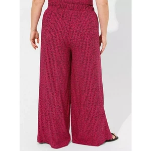 Neu mit Etikett Torrid Damenhose Drawn Chevron Pink Peacock weites Bein 2X - Bild 1 von 11