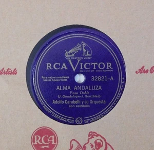 argentinischer Tango Latein 78 ADOLFO CARABELLI Alma Andaluza RCA VICTOR 32821 E HÖREN - Bild 1 von 4