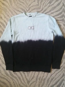 Vans Mens Tie Dye Pullover Sweater Blue Black Tie Dye Sweatshirt Men Size S - Picture 1 of 11