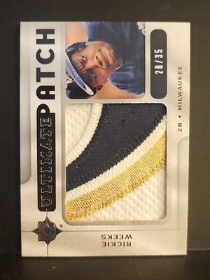 2009 Ultimate Collection Ultimate Patch Rickie Weeks JSY PATCH BREWERS / 35 - Image 1 of 2