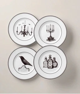 Juego de 4 platos de postre Lenox Vintage Halloween Halloween nuevo en caja - Imagen 1 de 6