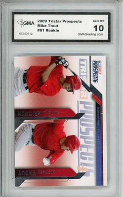 2009 TriStar Prospects Plus Randal Grichuk / Michael Trout #81 GMA 10 ROOKIE - Image 1 of 2