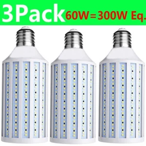 300W Eq. LED Corn Light Bulb 168-Chip Light E26 6000lm 60W Cool Daylight Bright - Picture 1 of 11
