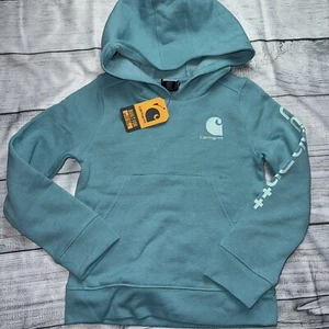 Carhartt Little Girls Teal Heather Blue Hoodie Hooded Sweatshirt NEW - Picture 1 of 1