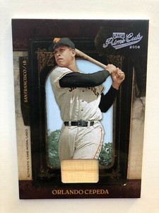2008 Playoff Prime Cuts ORLANDO CEPEDA Game Used Bat Relic /99 HOF 