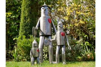 Tin Man 10 Year Anniversary Gift for Couple, Garden Metal Statue, Wizard of Oz - Image 1 of 4