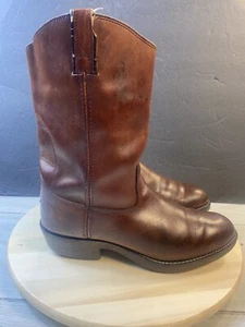 VTG MENS LONG HAUL MADE IN USA WORK BROWN BOOTS SIZE 9.5 W - Picture 1 of 12