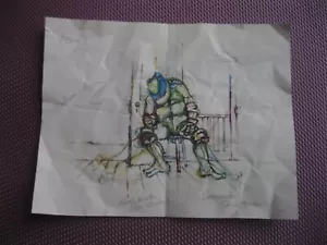 Ninja Turtles 1990 Movie Leonardo Sketch ART PRINT 8x10 1:1 prop replica - Bild 1 von 3