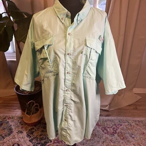 Columbia Herren Bahama Omnischirm kurzärmelig PFG Blues Angeln Shirt 2X - Bild 1 von 13