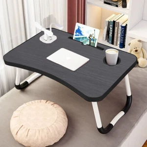 All Laptop Desk for Bed, Portable Bed Tray, Lap Desk with Cup Holder / Small Fan - Picture 1 of 8