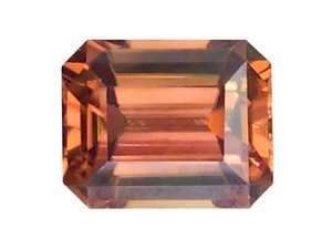 5.54 CTS ORANGE BROWN NATURAL ZIRCON OCTAGON CUT LOOSE GEMSTONES - Picture 1 of 3