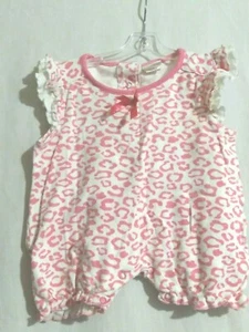 6-9 Month Cutie Pie Girl Pink Leopard Romper - Picture 1 of 3