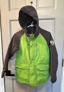 Burton Winter Jacket Boys Size Medium Green Room To Grow Hooded Dry Ride Skiing - Picture 1 of 24