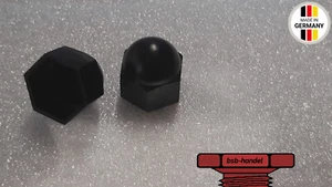 M6 Sechskantschutzkappe Abdeckkappe Eckig Polyethylen Kunststoff schwarz 10 Stk. - Bild 1 von 1