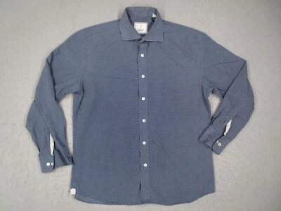 Todd Snyder Dress Shirt Mens 16 32 Blue Polka Dot Button Up Designer Work - Image 1 of 4