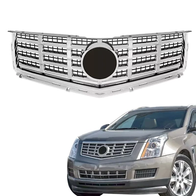 Parachoques delantero para Cadillac SRX 2013-2016 parrilla superior cromo moldura estilo malla Foto 1 de 4