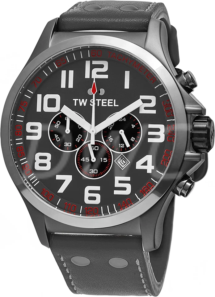 TW Steel Pilot Men's Chronograph Steel Quartz Mens 45mm Watch TW422 - Image 1 of 1