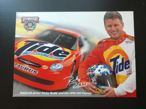 1998 Ricky Rudd #10 Tide 7x5 Postcard Hero Promo Card Handout Nascar Racing Cover