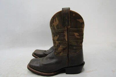 Botas caubói faroeste Dan Post infantil juvenil 13,5 M couro marrom - Imagem 1 de 4