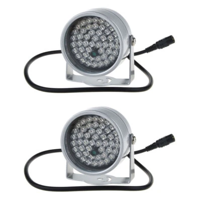 2 piezas 48 LED Iluminador IR Infrarrojo Luz de Visión Nocturna para Cámara CCTV de Seguridad Foto 1 de 4