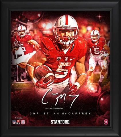 Christian McCaffery Stanford Cardinal FRMD 15x17 Stars of Game Collage Facsimile Cover