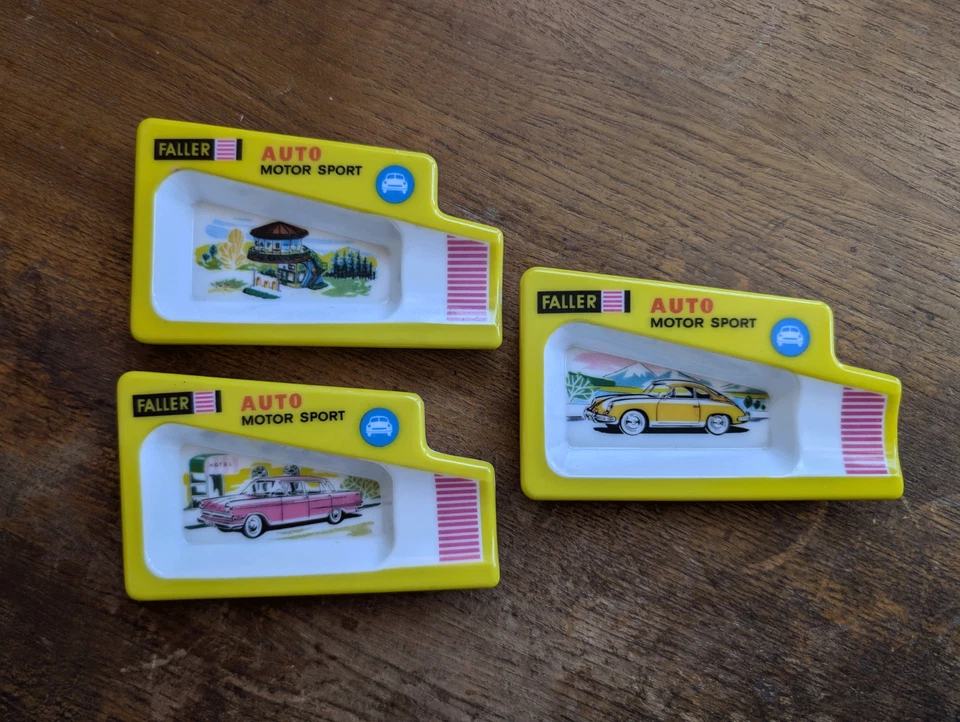 * Редкий * Faller AMS Auto Motor Sport пепельницы: Porsche 356, Opel Kapitan и кафе - Изображение 1 из 4