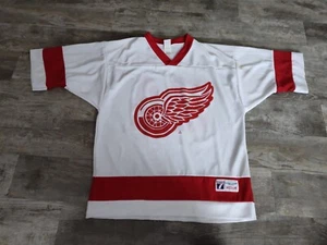 Vintage Logo 7 Detroit Red Wings Chris Chelios #24 NHL Hockey Jersey USA Made M - Picture 1 of 22