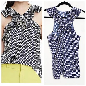 NWT Banana Republic Print Cross Neck Top Women’s Size XS - Picture 1 of 12