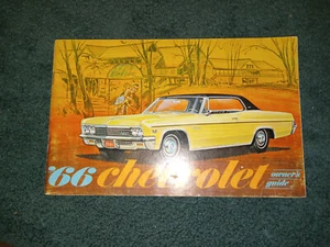 1966 CHEVROLET IMPALA CAPRICE BISCAYNE+ OWNER'S MANUAL ORIG 2ND EDIT GUIDE BOOK - Picture 1 of 7
